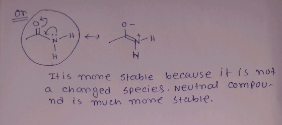 O 6:2 - I It is more stable because it is not a changed species. Neutral compour na is much more stable.