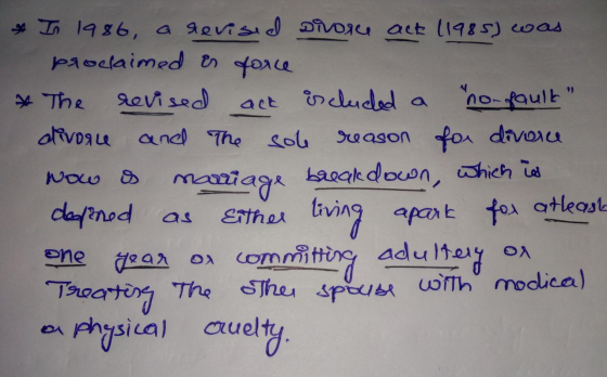 10 * I 1986, a revised Divorce act 11985) was proclaimed es force * The revised act iscluded a no-paulk divorce and The sol