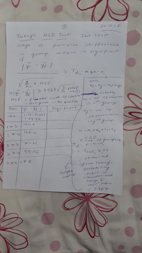 TuKeys HSD TeJs test pairislfference 2 here cohere od 411 13-70ul egu 2 3 1.2C s 45 2- fsom Tuke 3.987