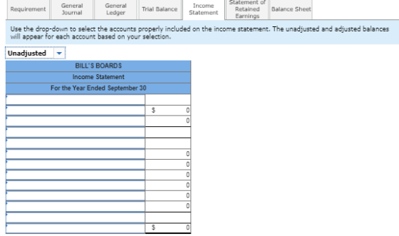 Requirement General Journal General Ledger Trial Balance Income Statement Statement of Retained Earnings Balance Sheet Use th