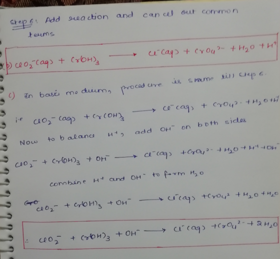 ctep Add cea ction and can ce out common tesums un basu mo duurn, Procedure smerno ti) cotoG i e Now to b alanc H add o on b