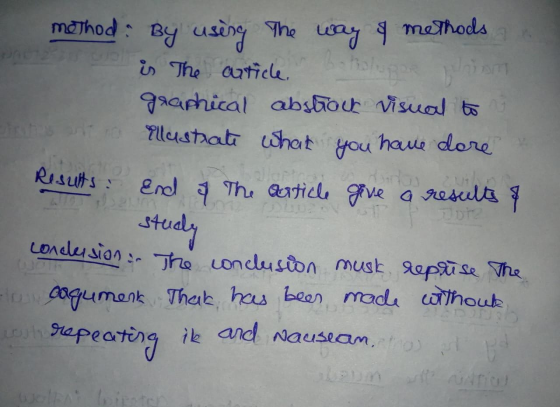 By usine Yhe uay methods i The aaticle maihod: hslege 7raphical abstou visual b haue dore csbs nt ro Tleustat shat actio Resu