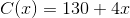 C(I) = 130+ 4.