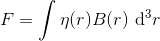 F = n(r)B(r) dr