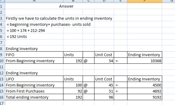 Answer 3 Firstly we have to calculate the units in ending inventory = beginning inventory+ purchases- units sold 4 = 100 + 17