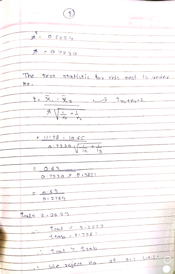 2 0.5224 07230 The test statistic for this test is under I: Ž,-X Antha - 2 V to 1:28 10:65 ort 0.7220 13 0.63 0.7230 x ☺13851