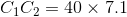 C_1C_2=40\times7.1