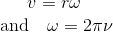 V=rW and w=21V