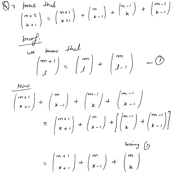 Q7 prove that 0:1) =(:) - (2.)+(+ (!) broof. that know we - (mt + ( A l-1 Now mu) 6 ::). (C.) (0) () 17:)+ (.)-1(0)-(2) Kt) b