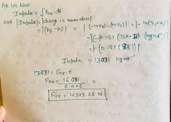 As lhe haver Impuls & Spav.de and Impulse/= (chang in momeakums = 1/64 bi)) = (-m Va)-(MV1116211 in ( Vet Vi) | = ((0.1ST (82