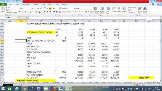 projects (Autosaved) (Autosaved) (Autosaved) - Microsoft Excel (Product Activation Failed) Data Review View Add-Ins File Home