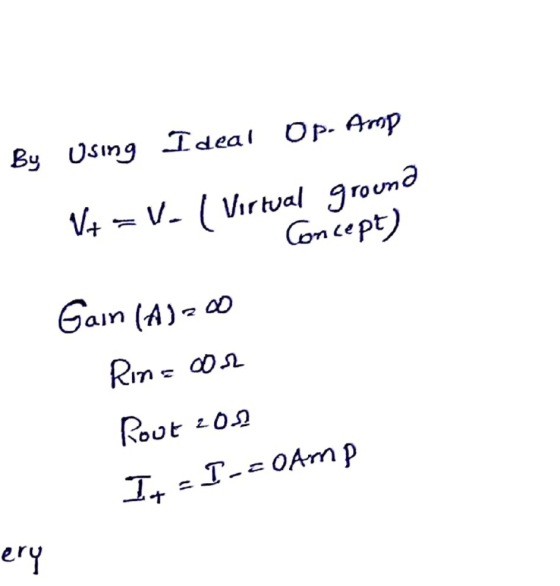 By Using 그.deal Op. Amp irtval roun Gon cept) ain (A)- 2) Rin er