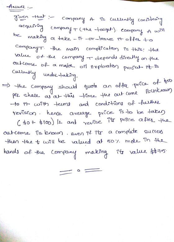 -Ans wel iven oe making c ta ce. CompaT the marn val o Hae Company ㅜ depends dire ut unditaki → the. Com shouwd quob anoeprtc