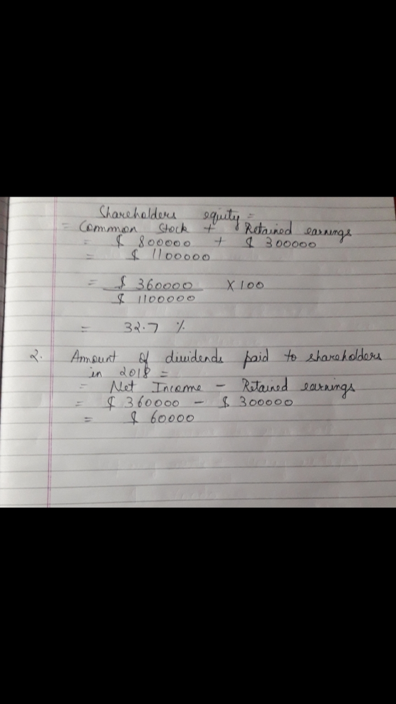 Sharehalders Common 9uly daned earng Stoch t 800000 1o0000 30000o 360000 XL00 11000oo 3.7 diuidende paid to sharaholdars &০1৪