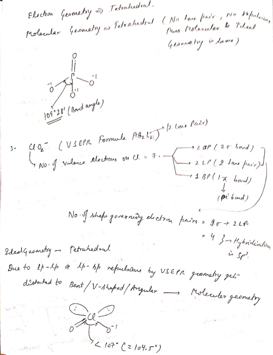 Electron Geometry =) Tetrohodul Molecular Geometry - Tetrahedral (No ano pass, nu rupula Mes Maloulon a los Gersating in dama