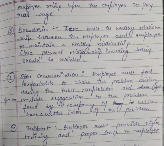 employee relieg upon tuer wage the employer to pay 6 Boundaries - There must ee healthy relation- ship between the employer a