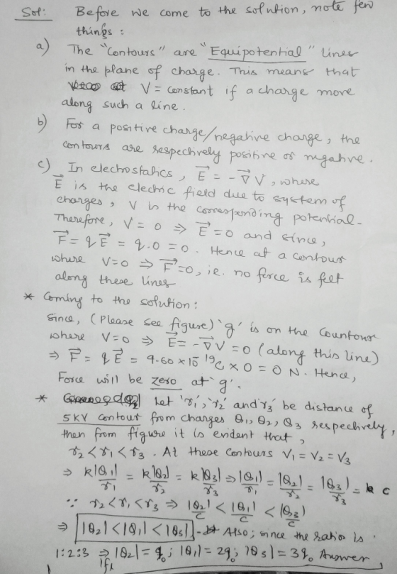 Sof: Before ne come to the sontion, mote fer things a The Con tuae Equipotential ins in the plane of chaige. This vso V Cans