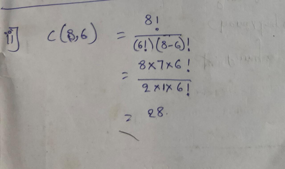 8. т с (6,6) (6!) (8-)! 8x16! 27 61 7 8. 2