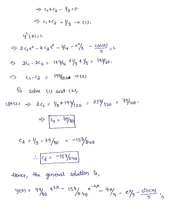 → 4+- 13:01 ► G+C2 = 1/3 → (1), y(o)-1 -> 29 20-cyl° - 44 -% - Cosco) 2 l, => 24-222 = 1+74 +43 + Ys = 19460. => circa = 197