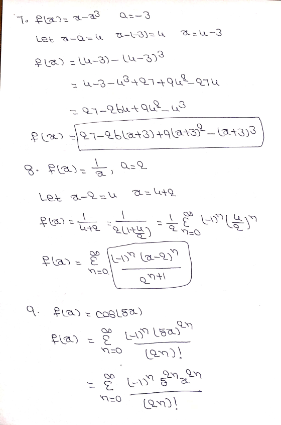 Q=-3 To flad=a-a3 a=le-3 Let a-a=e a-1-3)=le fla) -4-3)-4-3)3 4-3-43 +974948_are ay-ablet que us of La)=27=26la+3)+qla+33l-La