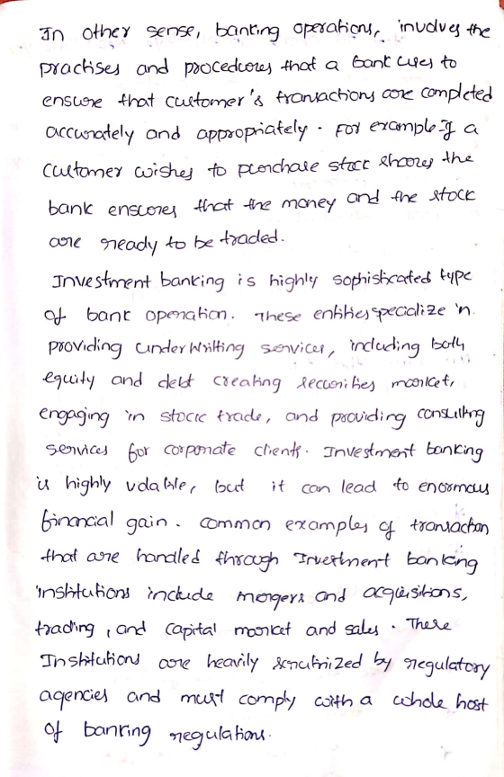 In other sense, banting operations, involves the practises and procedcores that a bank cures to enscose that customers frans