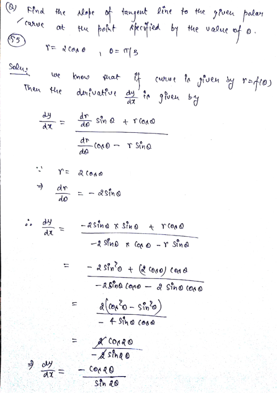 tangent oïne to the 「ven pole ! 0ih if of So dズ dr -do dy do do dx