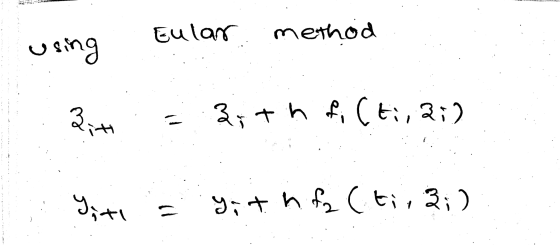 Eular method using Ziti 3 th f (ti,ai) Yiti yit hfa (ti, 3;)