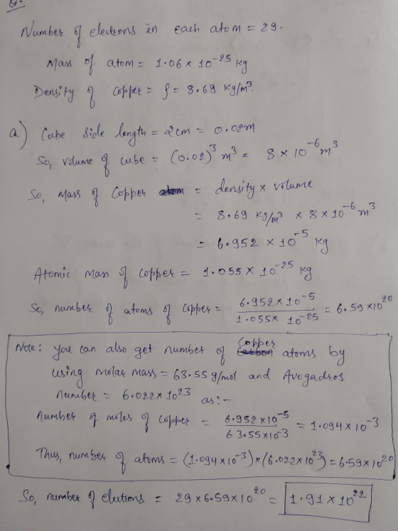 了 -6.3 6.352 xio -25 Mass 20 toms pper 6.952 to opber nete: ou can also get nuurnbet 6 (petes atoms by Mol an as:- -S So, number ? elee ton亼 2g x6° Sgx l c20-11.gux to.g.