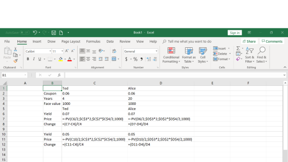 Book1 - Excel Sign in - 0 X Review View Help Tell me what you want to do AutoSave C HO: File Home Insert Draw Page Layout For