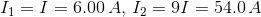 11=1 = 6.00 A, 12 = 91 = 54.0 A