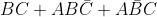 BC + AB\bar{C} + A\bar{B}C