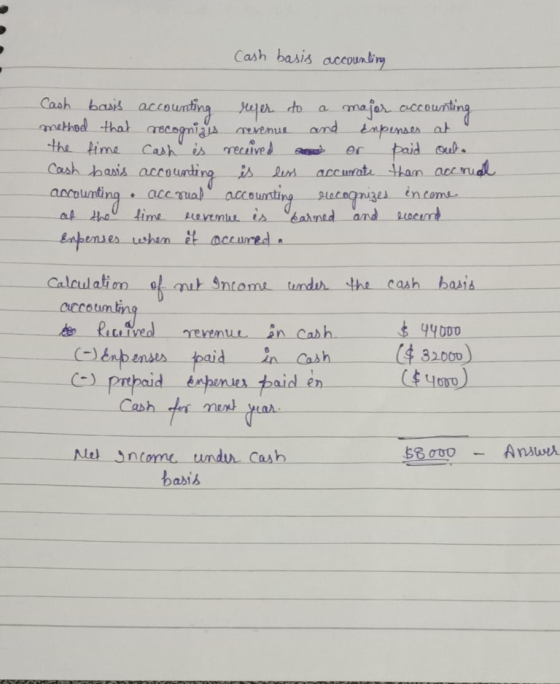 Cash basis accounting Tevenue paid out. Cash basis accounting super to a major occounting method that recognizis and expenses