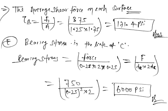 1 The Average. Shear force on each Surface ts=4 - 2015.12.) = 21212 APAT s.in the link at c. coring • 25 = 1 2 ) = 1600 psi