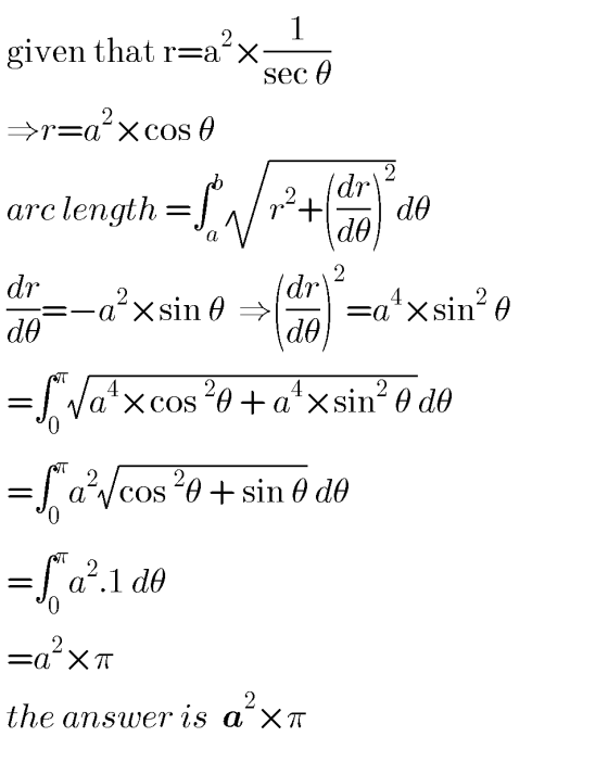 1 2 given that r=aʻx sec 2 =r=a-x cos 0 dr are length=L7+16 2 do 2 dr do a’xsin 6 → dr dᎾ , -a-xsin e Va+xcos 20 +a+xsinº e d