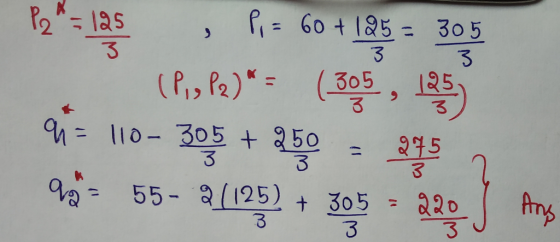 PM=las , Pi = 60 + 185 = 305 (P., P2)*= (305, 195 a = 110- 305 + 250 = 295 2 a = 55 - 21125) + 305 - 220. J Am = 55- 911 305