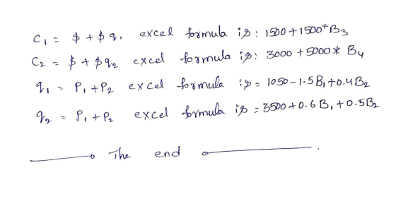 Cia $ + $qexcel formula is: 1500 +15007B3 C2 = $ + $9 excel formula 19: 3000 +5000* By q, = P +P2 excel formula ip = 1050-1.5