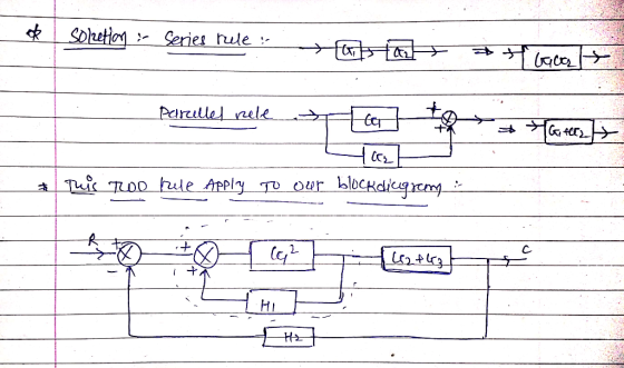 * sometion & Series rule of a boost pereelled rule For Harett * This too hule Apply To our blockdiagram : lotz H2