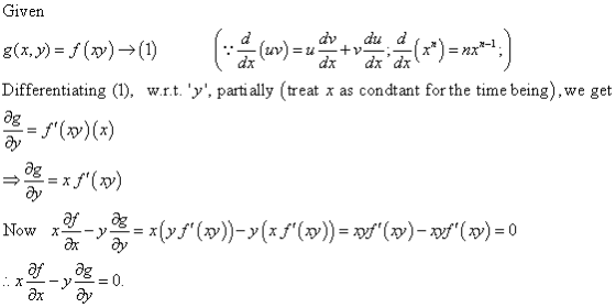 Given 8(.) = f()(1) ( (0) = (**) = mx+;) Differentiating (1), w.r.t. y, partially (treat x as condtant for the time being),
