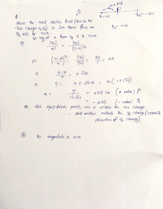 htotol electic Pield (due to t 60 -Pal 19l 2020 ワーPC ワーX qっ は120 cond anothe? outsie u chae a direchor of h charge the