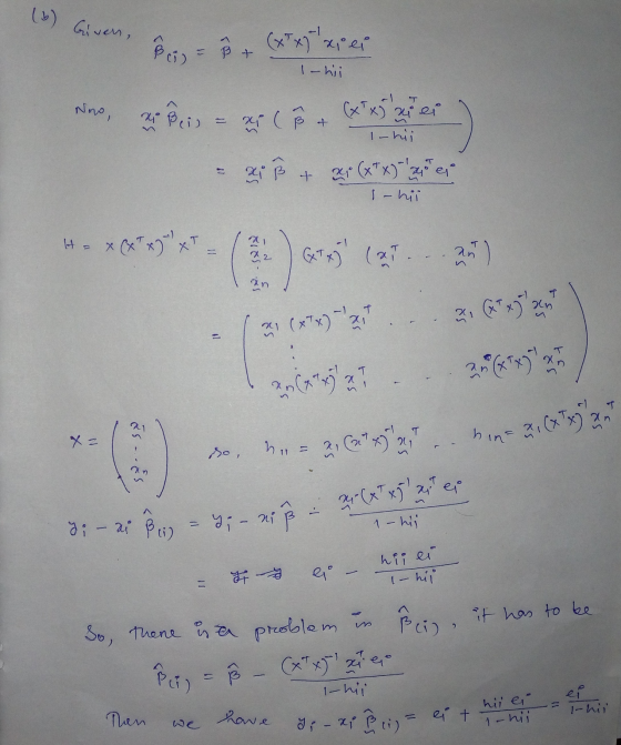 (6) Givers, PG - P (xx) xiei 1-hii Now, x Beis (8 + (xxarei -hii x Ê + 2(x+x) x ei M - hii H - X (***)** XT GTX) (a 2 ant) -1