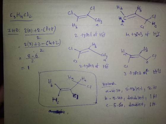ta to ch C₂ Hq che Ha IHO 2(0)+2-(P+) 2 types of H8 2(3)+2-(4+2) 4 types of HS types of this al 3 types of his Ha Ha HNma C a