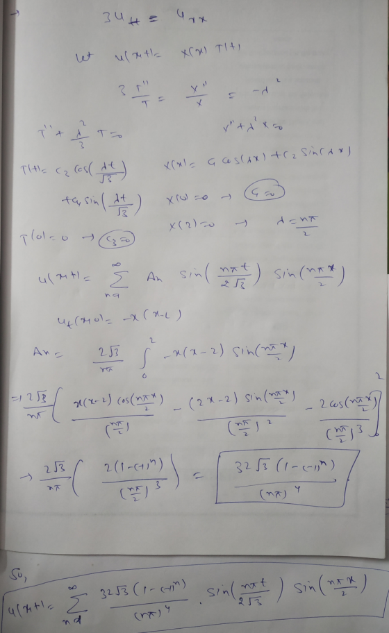 3 ut = unt let untha Xru Titi ? T 7* A to Title ca les( 1 ) ta, sin ( 17 ) Xrala Ges(4x) +(2 Sincang xrola X(2) dana plola