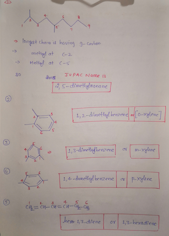 ។ longest chain is having g-carbon. (-2 methyl at Methyl at > (-5 80 IUPAC Name is 28 2,5-dimethylmonane 3 . 1, 2. - dimethyl