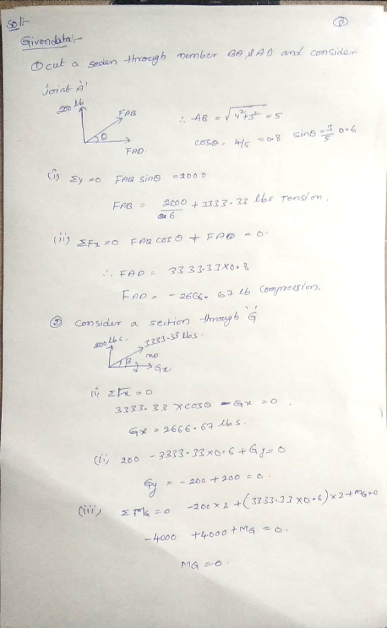 Ф cut a Seden three h member an_dA0 ard consider L/ FAG FRD FAaoo3.33bs Tensi on au 6 20o 3333-33 Llo s Ciùノ k ะ 0-262x1+(3233.JIxo.e) x 2+4.0 乏ㄒ