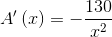 130 A (1) = -