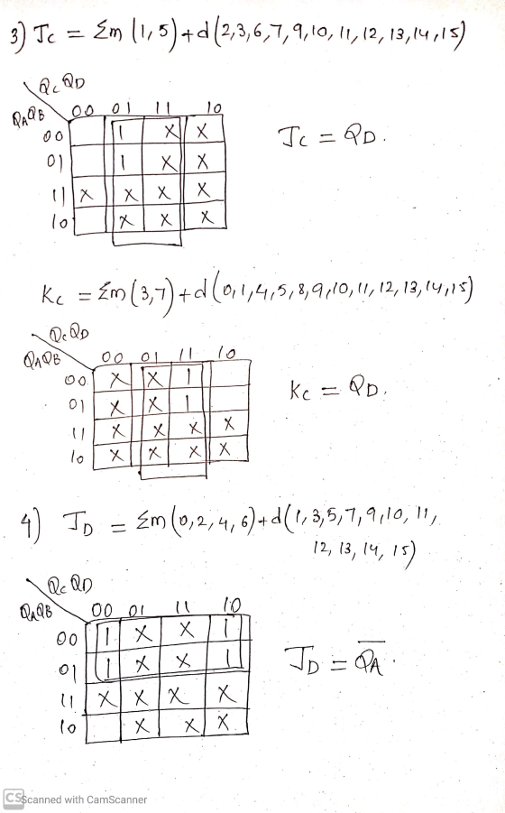 3) Te = {m (1,5) +(2,3,6,7,9,10,11,12,13,14,15) d Q.QD QAQB oool 11 10 XII X DO Tc = QD. ol Xl X XX X X X lo IX Kc = {m(3,7)+
