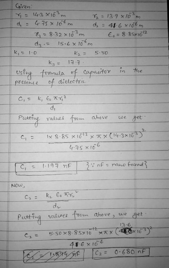m Gireni y = 14,3 103 8 = 13.9x10²m 4.75 x 106m da = 48.6 x 106m 83 = 8.32x10²m €o=8.85x1012 dz. = 15.6x106m K, = 10 k3= 17.7