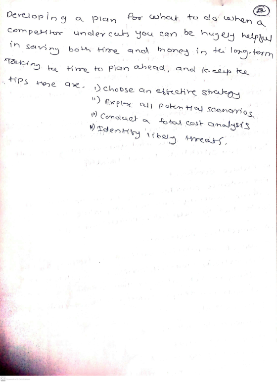 for what to do when a Dereloping a plan competitor undercats you can in saring both time and money in the long-term Taking th