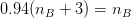 0.94(n_B+3)=n_B