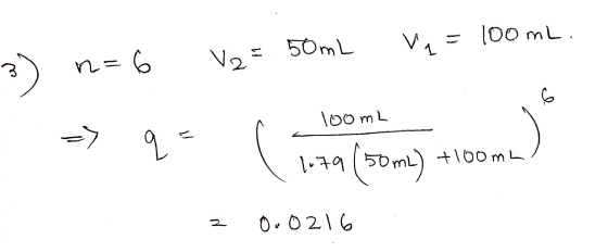 V,= loo mL. 50mL V2 \00 mL +100 mL 0.0216